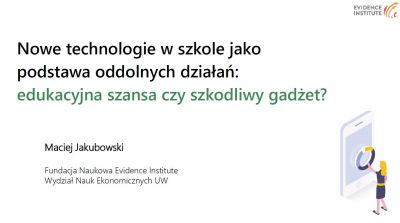 Maciej Jakubowski, Fundacja Evidence Institute